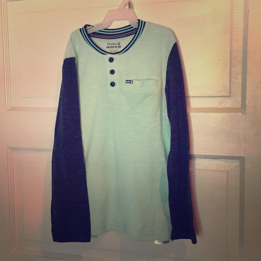 Hurley Jersey Shirt Long Sleeve button